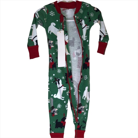 Hanna Anderson Baby Holiday Dog Print One-Piece Zip Sleeper US 6-12 Mos … - Picture 12 of 15